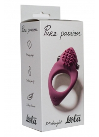 Бордовое эрекционное виброкольцо Pure Passion Midnight - Lola Games - в Шахтах купить с доставкой