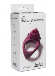 Бордовое эрекционное виброкольцо Pure Passion Sunset - Lola Games - в Шахтах купить с доставкой