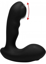 Черный стимулятор простаты Alpha-Pro 7X P-Milker Silicone Prostate Stimulator with Milking Bead - XR Brands - в Шахтах купить с доставкой