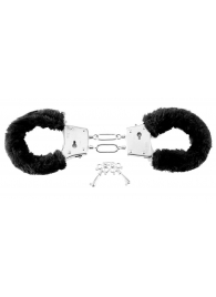 Меховые чёрные наручники Beginner s Furry Cuffs - Pipedream - купить с доставкой в Шахтах
