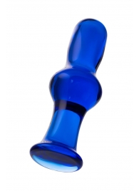 Голубая стеклянная анальная втулка - 12 см. - Sexus