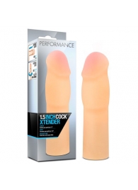 Телесная насадка-удлинитель на пенис PERFORMANCE 1.5INCH COCK XTENDER - 16 см. - Blush Novelties - в Шахтах купить с доставкой