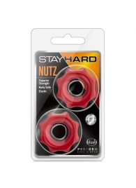 Набор из 2 красных фигурных эрекционных колец NUTZ - Blush Novelties - в Шахтах купить с доставкой