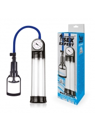 Прозрачная вакуумная помпа Sex Expert с манометром - Sex Expert - в Шахтах купить с доставкой