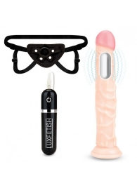 Регулируемые трусики с вибрирующей насадкой - 21 см. - Lux Fetish - купить с доставкой в Шахтах