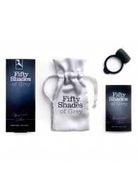 Темно-серое эрекционное кольцо Vibrating Love Ring с вибрацией - Fifty Shades of Grey - в Шахтах купить с доставкой