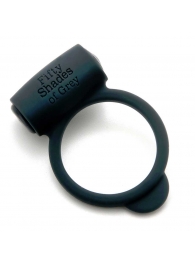 Темно-серое эрекционное кольцо Vibrating Love Ring с вибрацией - Fifty Shades of Grey - в Шахтах купить с доставкой