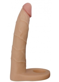 Телесная насадка-фаллоимитатор для двойного проникновения - 17 см. - Lovetoy - купить с доставкой в Шахтах
