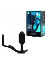 Черное эрекционное кольцо с анальным плагом Snug   Tug - b-Vibe - в Шахтах купить с доставкой