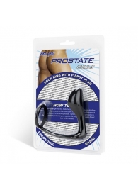 Стимулятор простаты с фиксацией эрекционным кольцом Prostate Gear - BlueLine - в Шахтах купить с доставкой