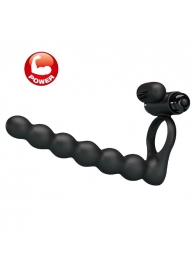 Черная насадка для двойной стимуляции Hercules Penis Sheath III - 15,3 см. - Baile - купить с доставкой в Шахтах
