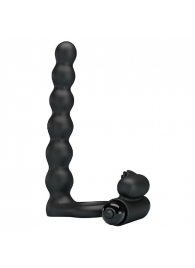 Черная насадка для двойной стимуляции Hercules Penis Sheath III - 15,3 см. - Baile - купить с доставкой в Шахтах