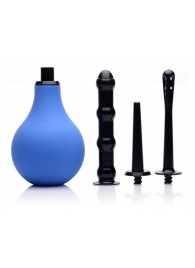 Анальный душ с 3 насадками Premium One-way Valve Anal Douche Set - XR Brands - купить с доставкой в Шахтах