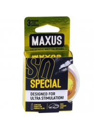 Презервативы с точками и рёбрами в пластиковом кейсе MAXUS Special - 3 шт. - Maxus - купить с доставкой в Шахтах