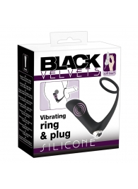 Черное эрекционное кольцо с анальной вибропробкой Vibrating Ring   Plug - Orion - в Шахтах купить с доставкой