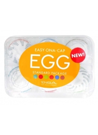 Набор из 6 мастурбаторов Tenga EGG Easy Beat с различным рельефом - Tenga - в Шахтах купить с доставкой