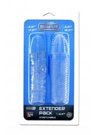 Комплект из 2 прозрачных насадок на пенис PENIS EXTENDER PACK - Dream Toys - в Шахтах купить с доставкой