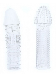 Комплект из 2 прозрачных насадок на пенис PENIS EXTENDER PACK - Dream Toys - в Шахтах купить с доставкой