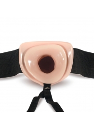 Телесный полый страпон Dr. Skin 6 Inch Hollow Strap On - 15,2 см. - Blush Novelties - купить с доставкой в Шахтах