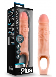 Телесный реалистичный фаллоудлинитель 9 Inch Silicone Cock Sheath Penis Extender - 22,86 см. - Blush Novelties - в Шахтах купить с доставкой