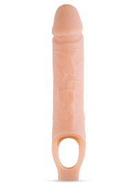 Телесный реалистичный фаллоудлинитель 10 Inch Silicone Cock Sheath Penis Extender - 25,4 см. - Blush Novelties - в Шахтах купить с доставкой