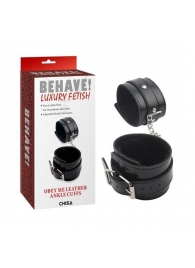 Черные оковы на ноги Obey Me Leather Ankle Cuffs - Chisa - купить с доставкой в Шахтах