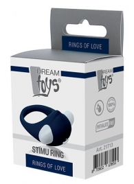 Гладкое синее эрекционное виброкольцо STIMU RING - Dream Toys - в Шахтах купить с доставкой
