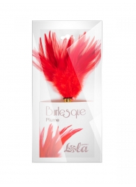 Красный перьевой тиклер Plume - 23 см. - Lola Lingerie - купить с доставкой в Шахтах