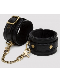 Черные оковы на ноги Bound to You Faux Leather Ankle Cuffs - Fifty Shades of Grey - купить с доставкой в Шахтах