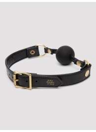 Черный кляп-шар Bound to You Faux Leather Ball Gag - Fifty Shades of Grey - купить с доставкой в Шахтах
