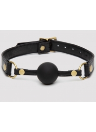 Черный кляп-шар Bound to You Faux Leather Ball Gag - Fifty Shades of Grey - купить с доставкой в Шахтах