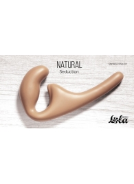 Бежевый безремневой страпон Seduction - 20,5 см. - Lola Games - купить с доставкой в Шахтах