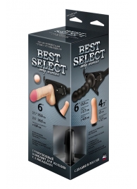 Черный пояс для женщин BEST SELECT с 3 насадками - LOVETOY (А-Полимер) - купить с доставкой в Шахтах