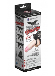 Гигантский фаллоимитатор на присоске в комплекте с трусиками - 26 см. - LOVETOY (А-Полимер) - купить с доставкой в Шахтах