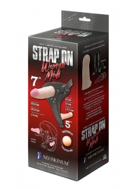 Реалистичный страпон Woman Midi с вагинальной пробкой - 19 см. - LOVETOY (А-Полимер) - купить с доставкой в Шахтах