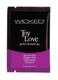 Лубрикант на водной основе для использования с игрушками WICKED Toy Love - 3 мл. - Wicked - купить с доставкой в Шахтах