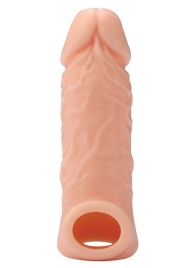 Телесная насадка EXTENDER WITH BALL STRAP 5.5 - 14 см. - Dream Toys - в Шахтах купить с доставкой