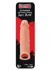 Телесная насадка EXTENDER WITH BALL STRAP 6.5 - 17 см. - Dream Toys - в Шахтах купить с доставкой