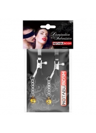 Оригинальные зажимы на соски с желтыми шариками - Notabu - купить с доставкой в Шахтах