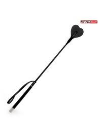 Черный стек с наконечником-сердечком - 54 см. - Notabu - купить с доставкой в Шахтах