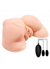 Телесная вибровагина Julie с 2 рабочими отверстиями - Baile - в Шахтах купить с доставкой
