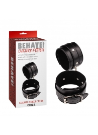 Черные оковы Classic Ankle Cuffs - Chisa - купить с доставкой в Шахтах