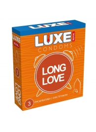Презервативы с продлевающим эффектом LUXE Royal Long Love - 3 шт. - Luxe - купить с доставкой в Шахтах