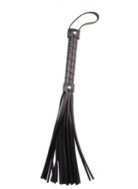 Черная многохвостая плеть Pleasure Whip - 46 см. - Chisa - купить с доставкой в Шахтах