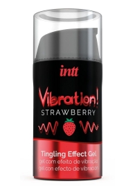 Жидкий интимный гель с эффектом вибрации Vibration! Strawberry - 15 мл. - INTT - купить с доставкой в Шахтах