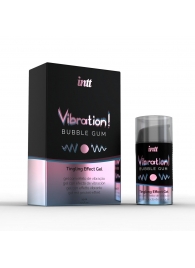Жидкий интимный гель с эффектом вибрации Vibration! Bubble Gum - 15 мл. - INTT - купить с доставкой в Шахтах