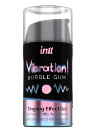 Жидкий интимный гель с эффектом вибрации Vibration! Bubble Gum - 15 мл. - INTT - купить с доставкой в Шахтах