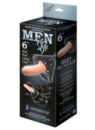 Телесный пустотелый харнесс MEN Style - 17,5 см. - LOVETOY (А-Полимер) - купить с доставкой в Шахтах