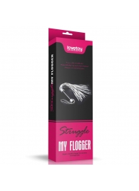 Серебристая плетка Struggle My Flogger с черной ручкой - 45 см. - Lovetoy - купить с доставкой в Шахтах