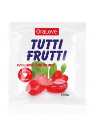 Гель-смазка Tutti-frutti со вкусом барбариса - 4 гр. - Биоритм - купить с доставкой в Шахтах